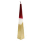 32cm Red and Gold Pyramid Candle