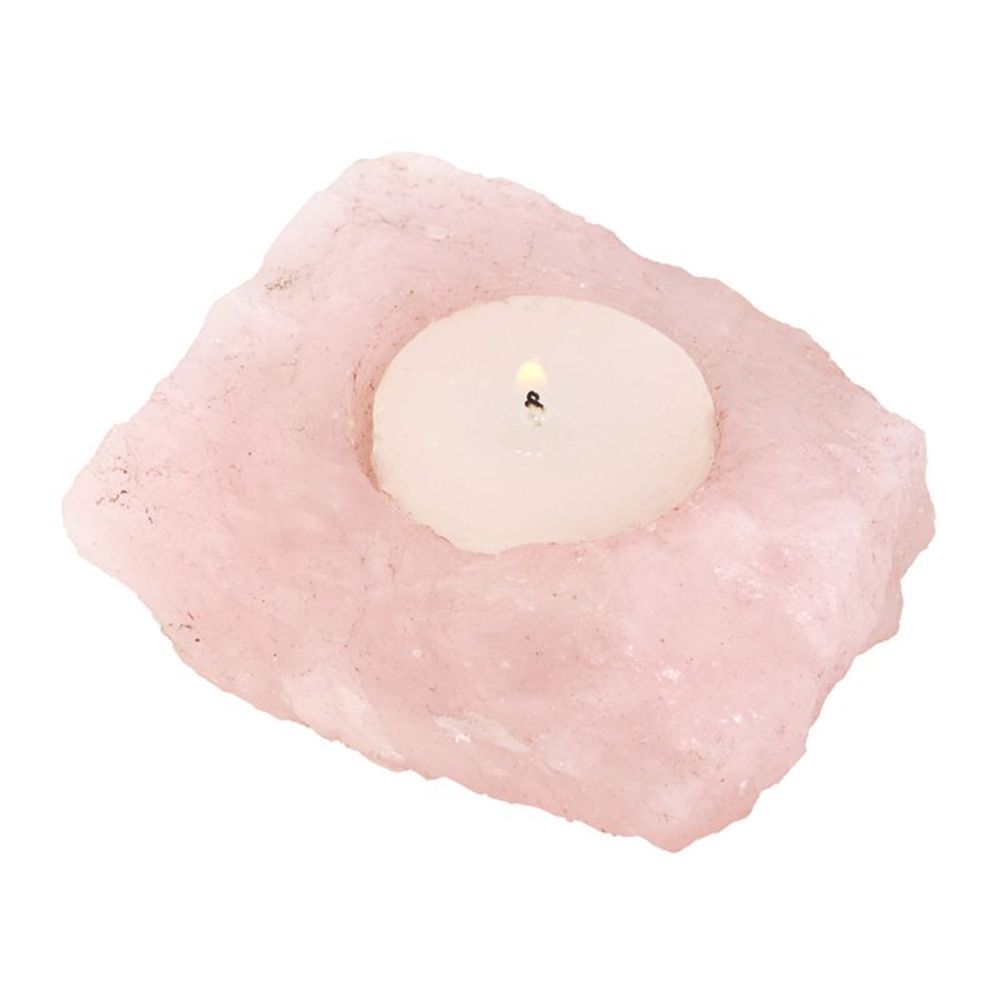 Rose Quartz Tealight Candle Holder