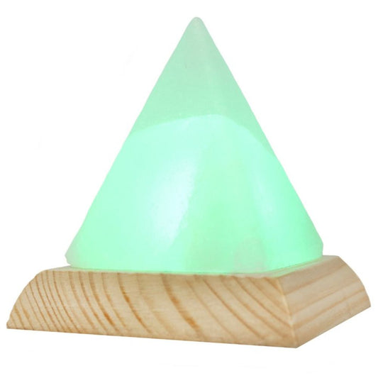 Pyramid White USB Salt Lamp