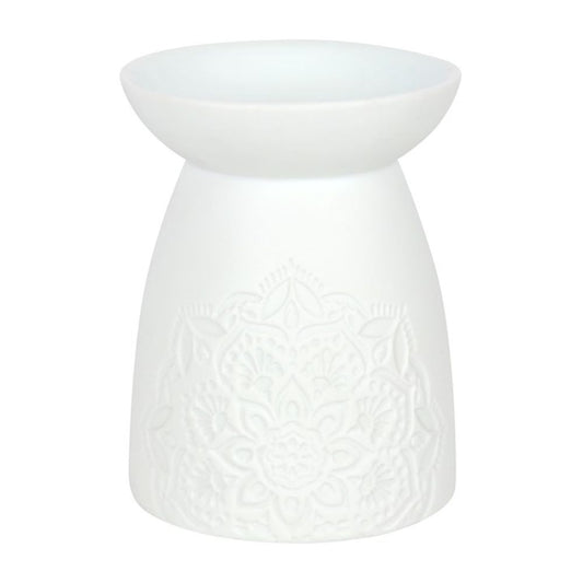 White Ceramic Mandala Oil Burner