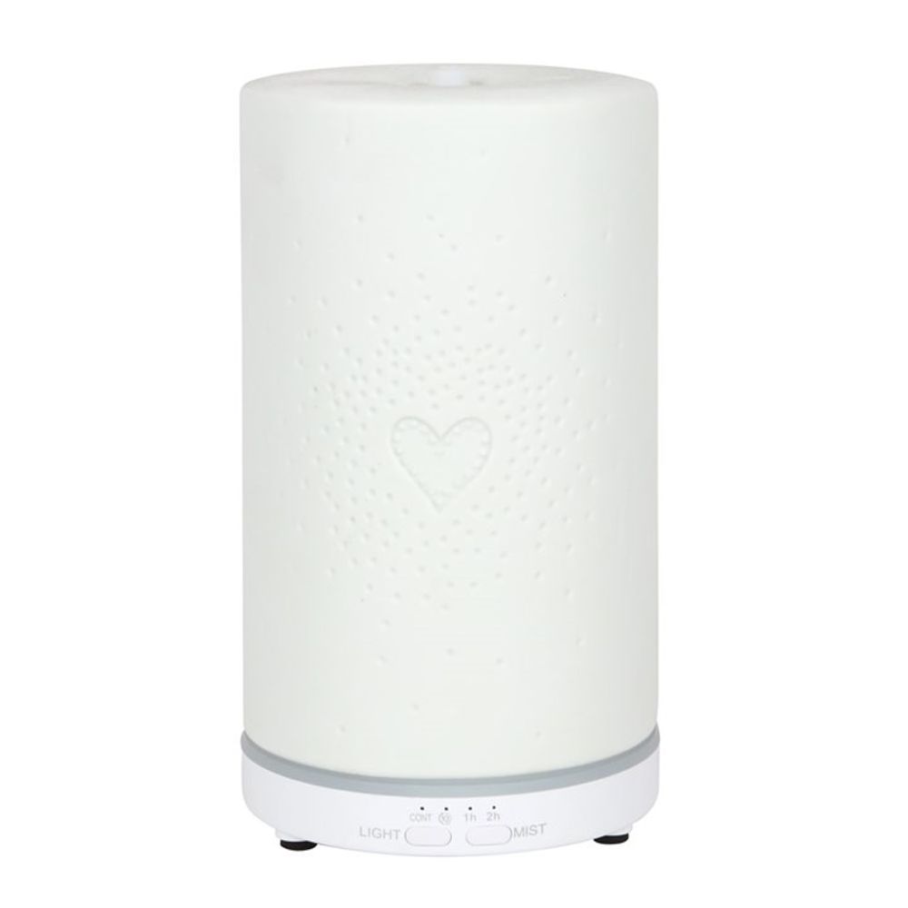 White Ceramic Heart Scatter Electric Aroma Diffuser